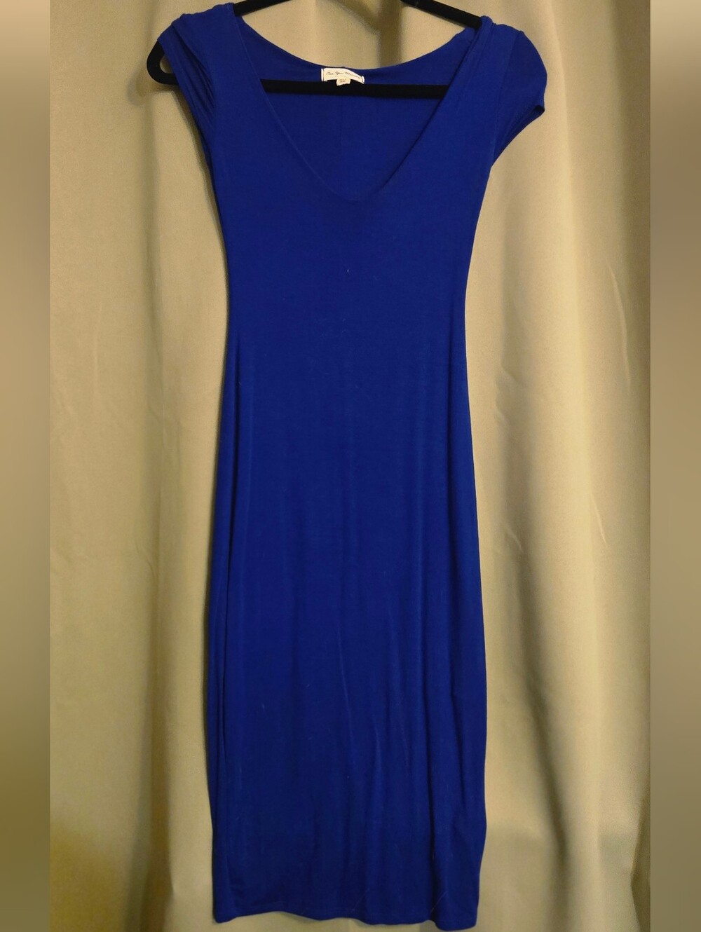 See You Monday Royal Blue Cap Sleeve V-Neck Tunic